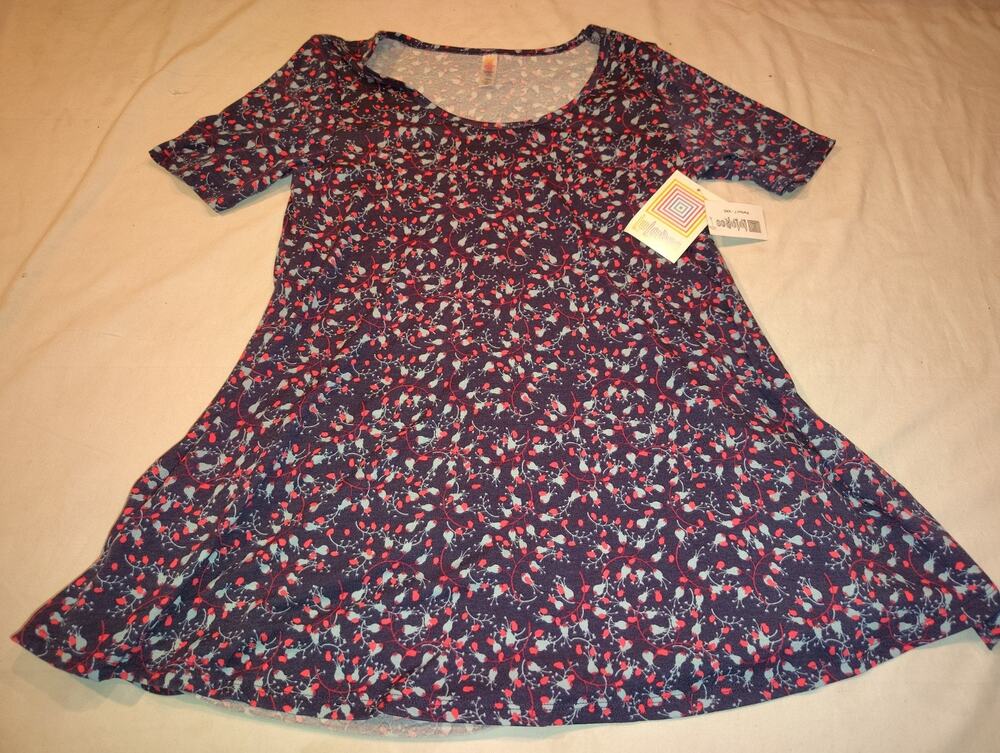 LuLaRoe Perfect T Short Sleeve Shirt Top Xtra X Small NWT XXS Flower Buds NEW